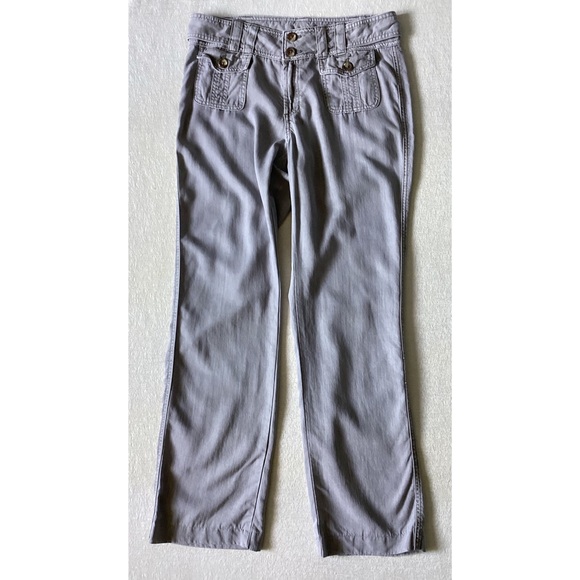 Sundance Alberta Pants Woman’s Size 6 Soft Grey 100% Tencel Button Pockets - Picture 1 of 10
